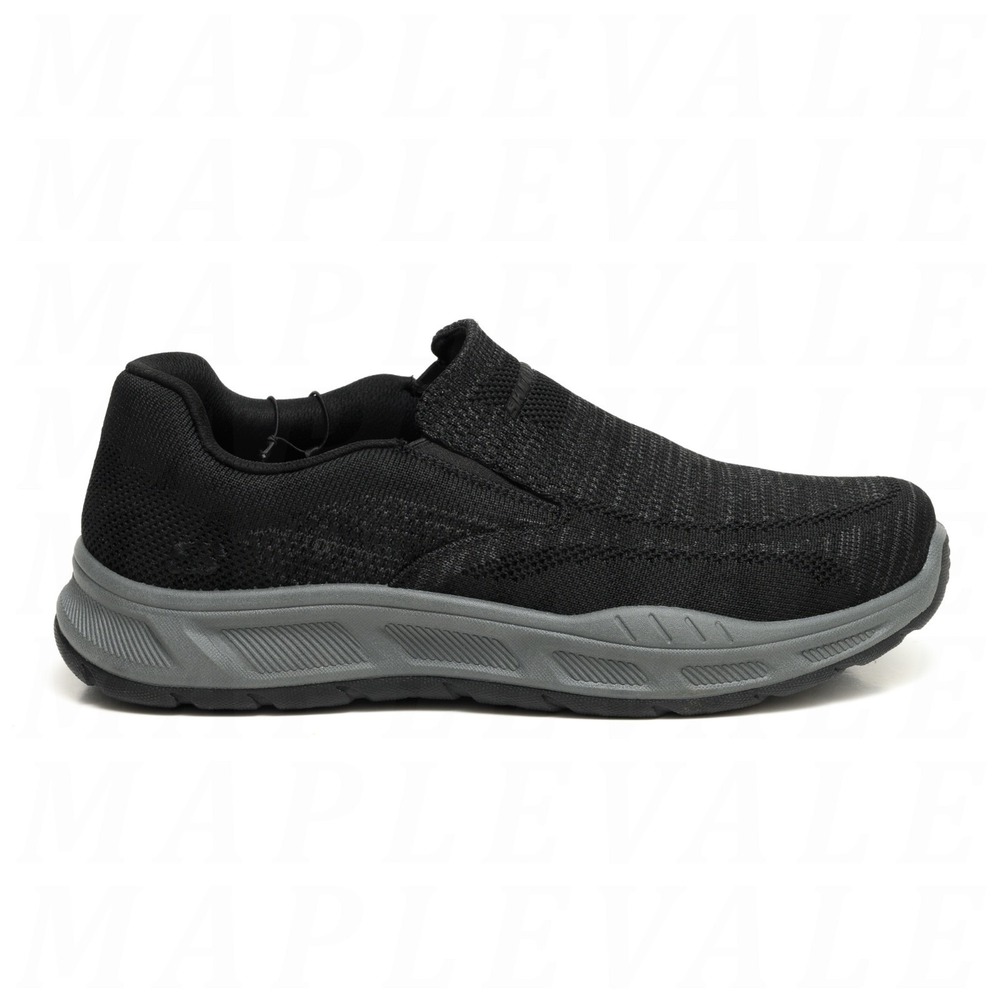 Skechers Cohagen Knit Walk Men's Sz 8.5 Extra Wide Slip On Black 204849WW NEW